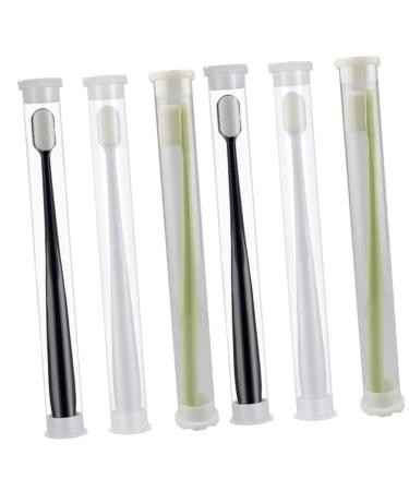 Partykindom 6st nano toothbrush for pregnant gear toothbrush oral teeth accessories microbursten toothbrushes for oral care baby tools pregnant woman manual japan ABS highlight handle