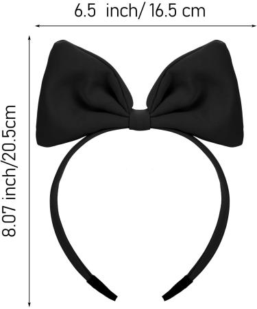 WLLHYF Bow Headbands Red Bowknot Hair Band Fashion Cute Hair Hoop Big Bowknot Headdress Perfect Hair Accessories for Women Girls Party Cosplay Christmas Valentine's Day Black - Buy Online on GoSupps.com