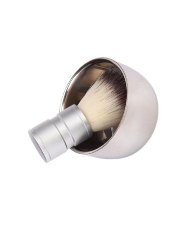 Minkissy razor brush for men men's hair brush shaving bowl and brush shaving shell from stainless steel travel razor brush beard razor shaving cream for men gently travel bristles