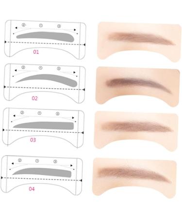 Beavorty 12pcs 48 Eyebrow Shaping Template Eyebrow Card Eyebrow Stencils Sticker Tool Eyebrow Trimming - Buy Online on GoSupps.com