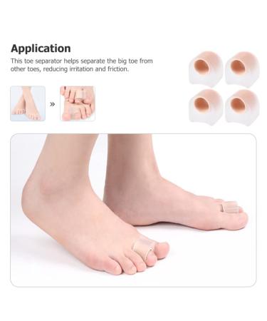 Gatuida Silicone Toe Separator + Bunion Corrector 2 Pairs - Thumb Splint Included | Overlapping Toe Relief | 3.6x3.5cm - Buy Online on GoSupps.com