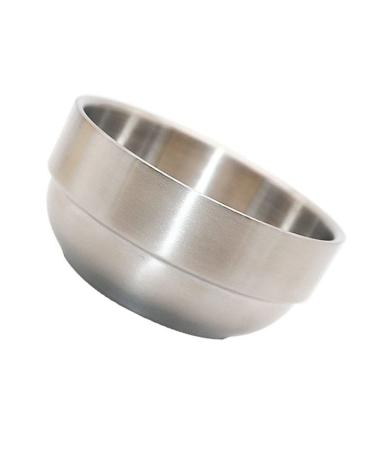 Minkissy foam-dishwasher soap cream bowl beard soap cream bowl men tools men shave mixed cups for pigments foam soap tool box man stainless steel model 9x9x4.9cm silver