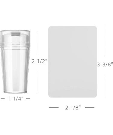 MTDBAOD Nail Art Stamper Set - Clear Silicone Jelly with Lid & Scraper for DIY French Nails | 2Pcs Transparent Nail Art Tools - Buy Online on GoSupps.com