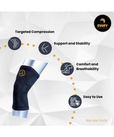 Best Knee Brace & Compression Sleeve for Men & Women | Sports Support for Arthritis Pain & Meniscus Tear | Breathable Material (Large - Buy Online on GoSupps.com