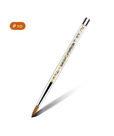 Premium Acrylic Brush #10 - Kolinsky Sable Nail Art Tool | Gel Brush for Manicure & Nail Polish | Zobelhaar Quality for International Shipping - Buy Online on GoSupps.com
