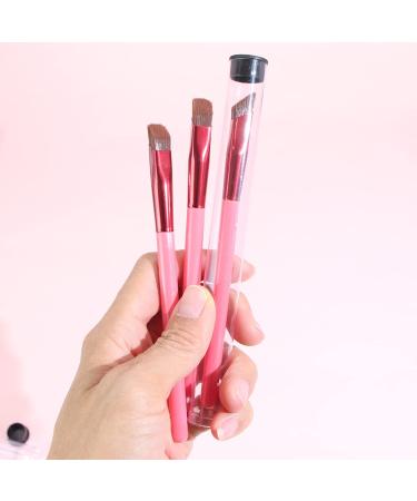 3Pcs Multi-Function Eyebrow Brush Set - Professional Three-Dimensional Concealer Makeup Brushes for Women and Girls - Red - Buy Online on GoSupps.com