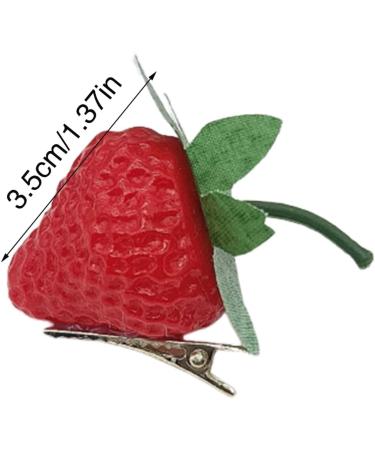 hgnxa Imitation Strawberry Hair Clip Lovely Strawberry Style Side Clip for Girl Hair Clip Realistic Strawberry 5 - Buy Online on GoSupps.com