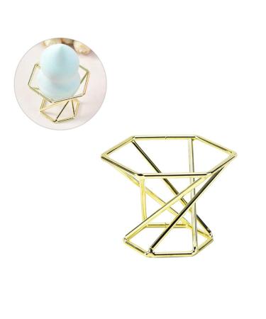 Lurrose Egg Powder Puff Display Stand - 2pcs Golden Makeup Blender Holder for Home & Travel - International Shipping Available - Buy Online on GoSupps.com