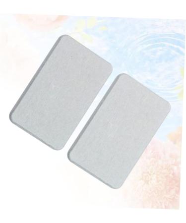 Amosfun 2pcs Diatomite Soap Pad Silicone Soap Holder Soap Dishes for Bathroom Soap Silicone Pad Soap Holder for Shower Rectangle Grey 13*8cm - Buy Online on GoSupps.com