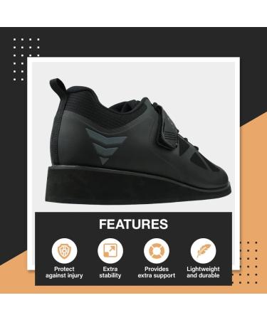 Buy Core Weightlifting Shoes | Powerlifting & Bodybuilding Squat Shoes 40 EU - Black - International Shipping Available - Buy Online on GoSupps.com