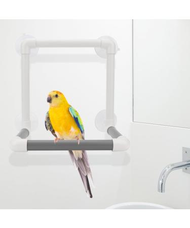Portable Bird Parrot Stand Shower Perch Toy with 4 Suction Cups - Buy Online on GoSupps.com