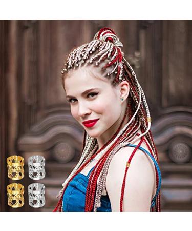 MenYiYDS 50pcs Dreadlocks Beads - Adjustable Aluminum Dreadlock Rings & Hair Accessories in Gold & Silver - International Shipping - Buy Online on GoSupps.com