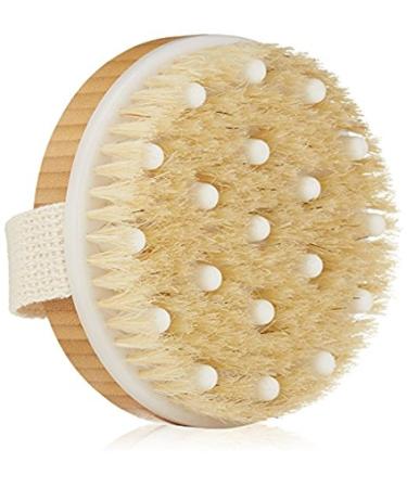 Dry/Wet Body Brush - Natural Boar's Bristle - Remove Dead Skin And Toxins  Cellulite Treatment Exfoliates  Stimulates Blood Circulation  Massage 2-in-1 (1 pack)