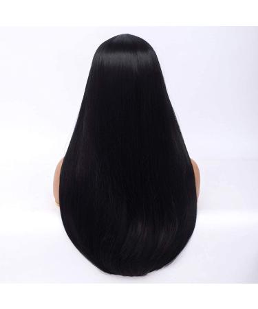 FVCENT 28 Long Straight Natural Black Morticia Wig - Wednesday Addams Costume for Women - Buy Online on GoSupps.com