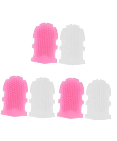 Healeved 6 Pcs Silicone Massage Brush Hair Washer Scrubber Bath Mitt Silcone Body Scrubbers Body Massage Brush Dry Body Brushing Bath Brush Silicone Bath Body Brush Silicone Body Scrubber
