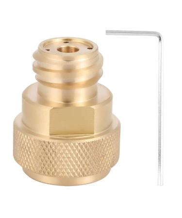 Fdit 2 Colors Brass CO2 Adapter Replace Tank Canister Conversion(Gold)