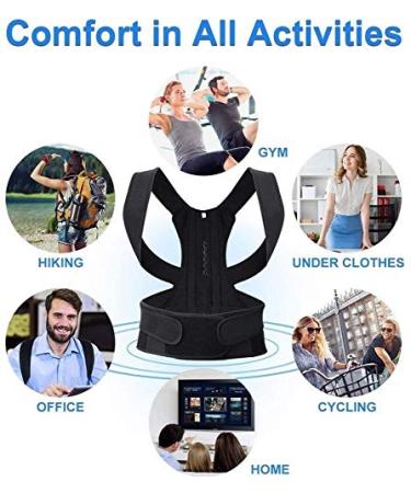 Posture Corrector Magnetic Therapy Brace Shoulder Back Support Belt Shoulder Posture Unisex (Color : Black Size : XXL) favorite gift lofty ambition - Buy Online on GoSupps.com