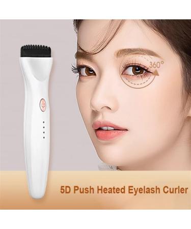 5D Push Heated Eyelash Curler | Smart Temperature Control Handheld Tool - White | Shop Internationally - Buy Online on GoSupps.com