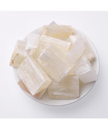 Selenite Raw Crystals Large 1.25-2.0 | Healing Natural Rough Stones for Tumbling, Cabbing, Decoration | Wicca, Reiki, Polishing - Buy Online on GoSupps.com