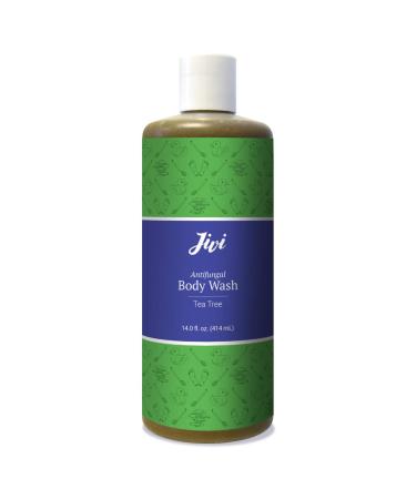 Jivi Antifungal Body Wash  Treats Athlete s Foot  Toenail Fungus  Ringworm  Jock Itch  & More  Tea Tree  12 Fl Oz  green