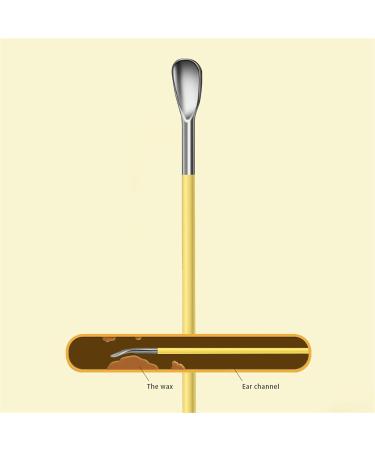 HEIMEABI Spring Earwax Cleaner Tool Set | 6Pcs 360 Spiral Design | Ear Wax Removal Kit with Storage Bag | Self Care Gifts - Yellow One Size - Buy Online on GoSupps.com