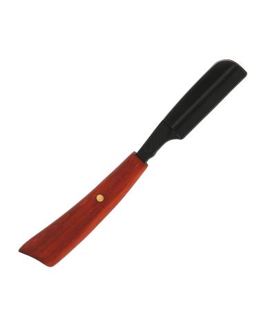 Razor with a straight handle integral shaped razor with a straight edge for cutting eyebrows for shaving hair (S53-6 black)