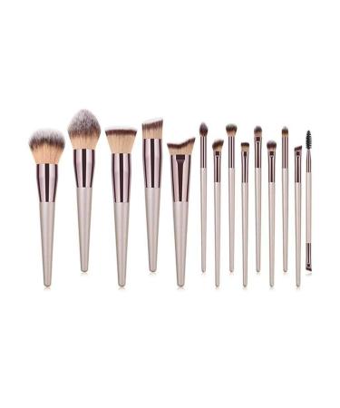 10/14 Champagne Color New Makeup Brush Set Brushes Makeup Tools Foundation Brush Set Full Set of Beauty Tools Convenient (06)