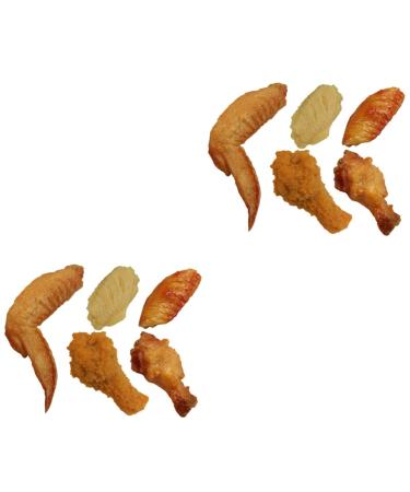 Zerodeko 10 Pcs Simulation Chicken Leg Chicken Wings Imitated Chicken Wings Chicken Wings Models Kitchen Props for Home Fake Food Lifelike Fast Foods Food Decor Chickens Pvc Toy Artificial Assorted Colorx2pcs 11X3.8X2.2CMx2pcs