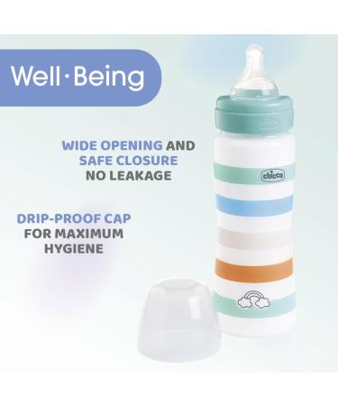 Chicco Baby Bottle Well-Being 330ml | Fast Flow Silicone 4M+ - Orange | International Shipping Available - Buy Online on GoSupps.com