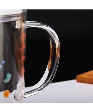 DOITOOL Glass Tumbler with Handle and Clear Lid of Scale and Straw Kids Cups Toddler cups with Straws (Pink Rabbit) Color 2 - Buy Online on GoSupps.com