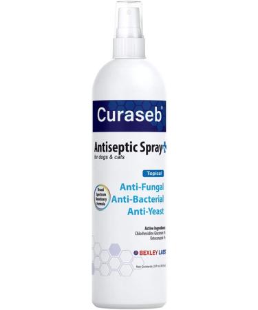 BEXLEY LABS Curaseb Medicated Chlorhexidine Spray for Dogs & Cats – Veterinary Strength