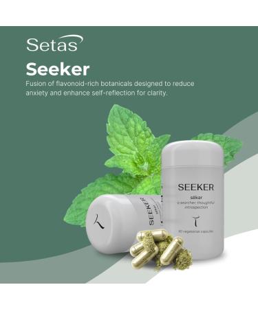 Setas Seeker Organic Motherwort Supplement | 60-Day Supply| Gotu Kola & Holy Basil for Emotional Balance Mindfulness and Personal Reflection | Emotional Clarity and Grounding | 60 Vegan Capsules - Buy Online on GoSupps.com