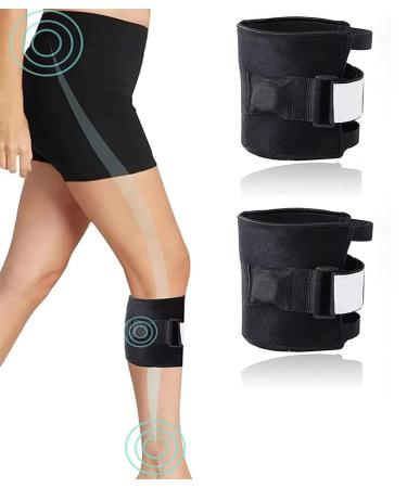 Knee Brace 2 Pack for Instant Relief from Sciatic Nerve Pain Acupoint Pressure Pad Applies Gentle Targeted Compression brace for sciatica as seen on tv Joint Pain Relief - Black AB