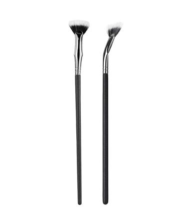 Mascara Brush for Lashes 2PCS 6.8 Inch Folding Angle Lash Brush Synthetic Fibre Smooth Application Eyelash Brush Makeup Tool for Upper Lower Eye Lash Natural Lifted Effects Mascara Brush for Lashes
