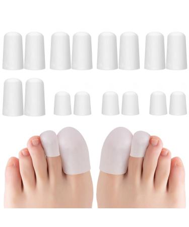 16 Pcs Gel Toe Protectors Silicone Toe Cover Protector for Wen & Women Running Walking Prevent Blister Corn Calluses Sore Toes Hammer Toes Prevent Friction Injury