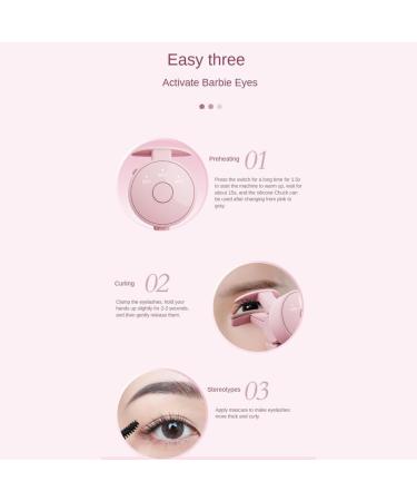 Hfourhnik Electric Eyelash Curler with 3 Heating Model Portable Eye Lash Perm Shaping and Thermal Eyelash Clip White - Buy Online on GoSupps.com