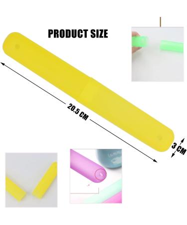 Oomcu Pack of 7 Travel Toothbrush Case Holder - Portable Toothbrush Storage for Home and Outdoor - 7 Color Plastic Cases - Buy Online on GoSupps.com