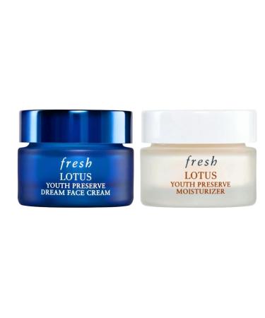 Lotus Youth Preserve Moisturizer Dream Cream and Rose Deep Hydration Deluxe Travel Size .5oz / 15mL