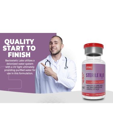 New Sterile H20 2-Pack (30mL) by Bactostatic Labs - Sterile Water for Injections - Buy Online on GoSupps.com