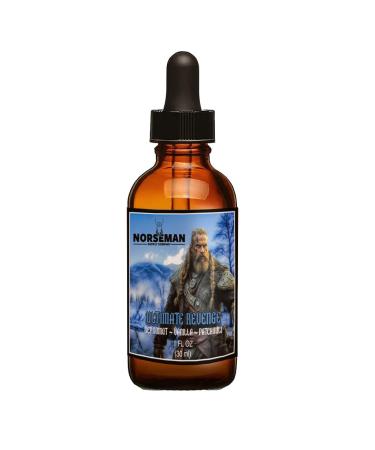 Men s Beard Oil with Argan Jojoba and Essential Oils 1 fl. oz. Promote Hair Growth Grooming Helps Reduce Dry Itchy Flaky Restores Moisture (Ultimate Revenge) Ultimate Revenge (Bergamot Vanilla Patchouli)