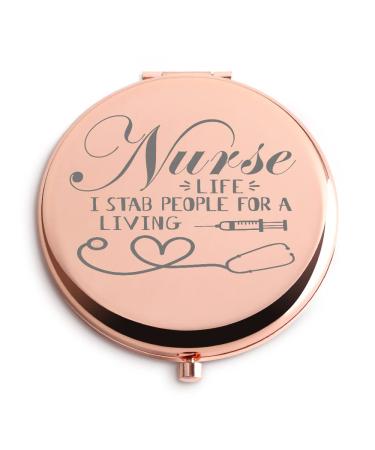 Dyukonirty Nurse Gifts for Women Travel Makeup Mirror Nurse Graduation Gifts Medical Assistant Nurse Practitioner Birthday Nurse Gifts for Nurses Week Rose Gold - Buy Online on GoSupps.com