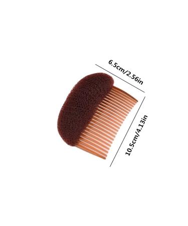 Sponge Volume Inserts 4 Pack Hair Bump Up Combs Clips for Women DIY Hairstyles (Brown Beige) - Buy Online on GoSupps.com