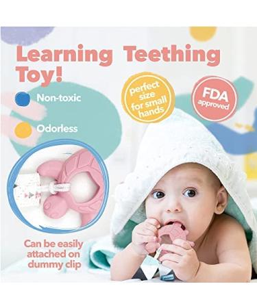Liname Baby Glove Teething Feasts - BPA Free Washable & Durable - Includes Bonus Teething Ring - Pink - Buy Online on GoSupps.com
