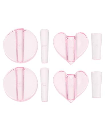 Beaupretty 2 sentences nailed nailed nail art tools manicure tools nail art rescue equipment nail art templates nail stencils nails car carve 3d ABS nail accessories heart 3.2x3.2x0.9 cm.Pink 1