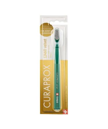 Curaprox CS 12460 Velvet Toothbrush - Ultra Soft Manual Toothbrush for Adults with 12460 Super Soft CUREN Bristles - Random Color