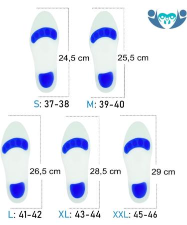 Silicone Insoles for Foot Comfort & Support | Orthopedic Pain Relief | Custom Fit for Walking Running Fitness | S M L XL Available - Buy Online on GoSupps.com