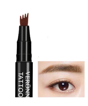 Four Forked Liquid Water Eyebrow Pencil 3D Simulation Native Eyebrow Natural Anti Sweat Eyebrow Pencil Four Colors (Color : 02)