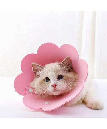 Tecatty Pets Adjustable Cat Collar - Lightweight Elizabethan Antielkragen (M Pink) | Protect Your Cat During Recovery - Buy Online on GoSupps.com