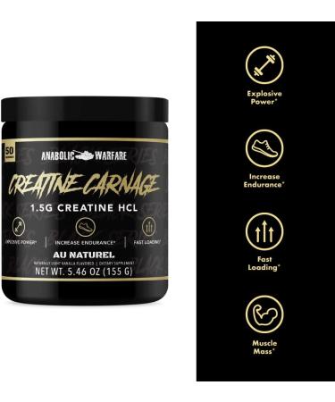 Anabolic Warfare Creatine Carnage: Build Lean Muscle & Boost Endurance with Natural Flavor - 50 Servings - Buy Online on GoSupps.com