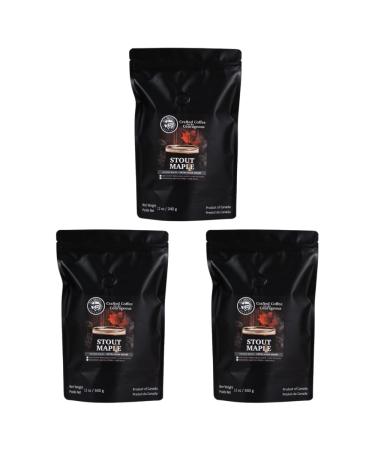 OLE Smokes Coffee | Whole Bean Coffee | Extra Dark Roast | Smoked Blend | Stout Maple | 12 OZ Bag | Pack of 3